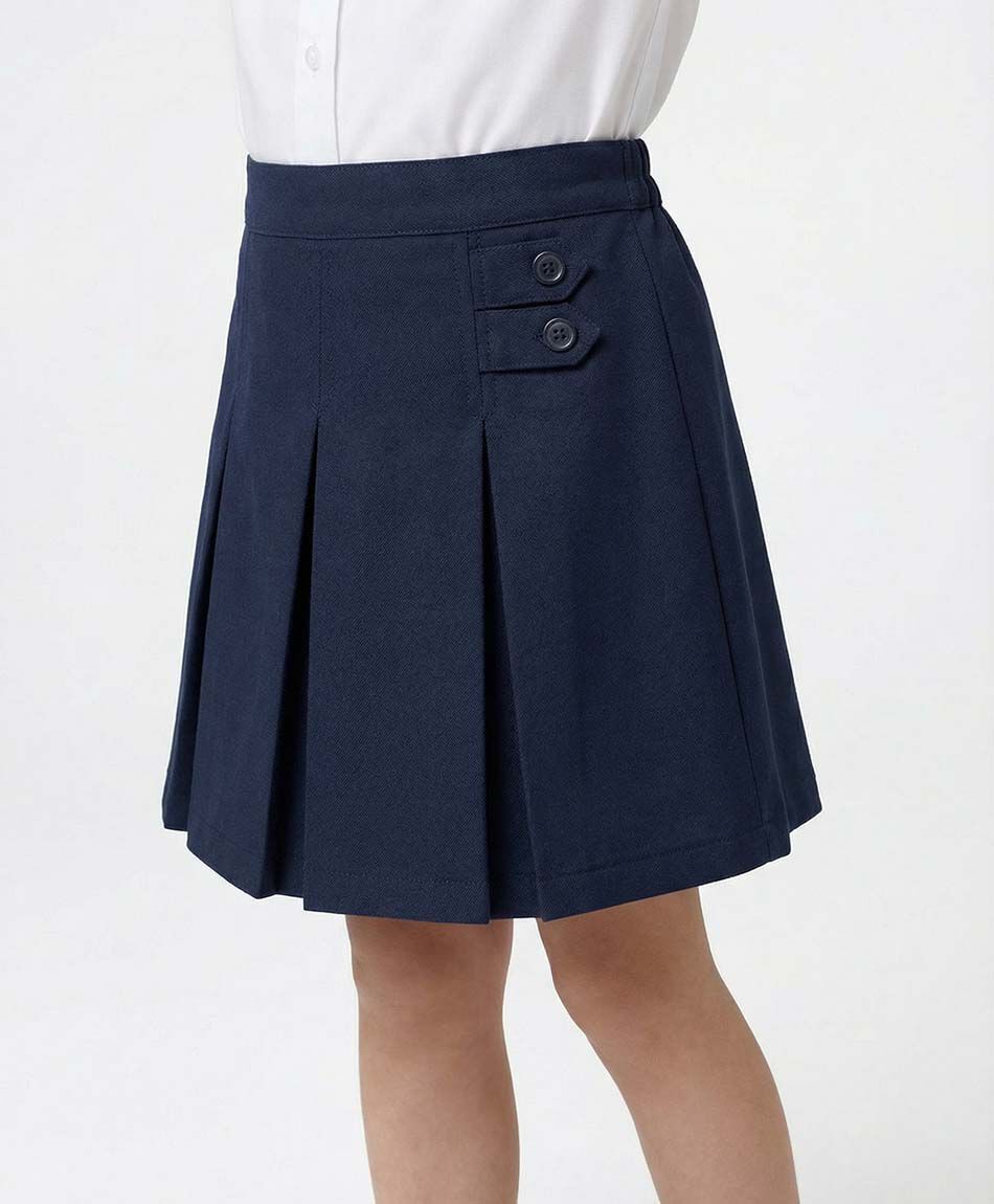 Falda escolar navy botones