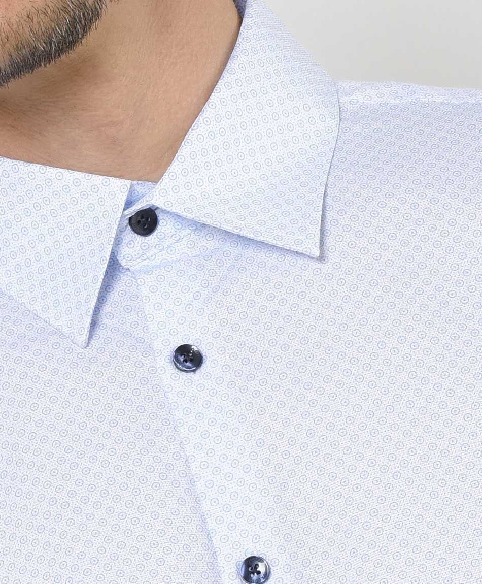 Camisa hombre mini c&iacute;rculos