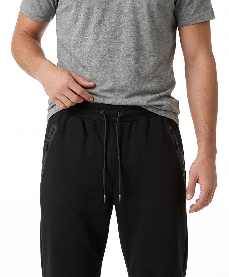 Pantal&oacute;n deportivo hombre negro bolsillos