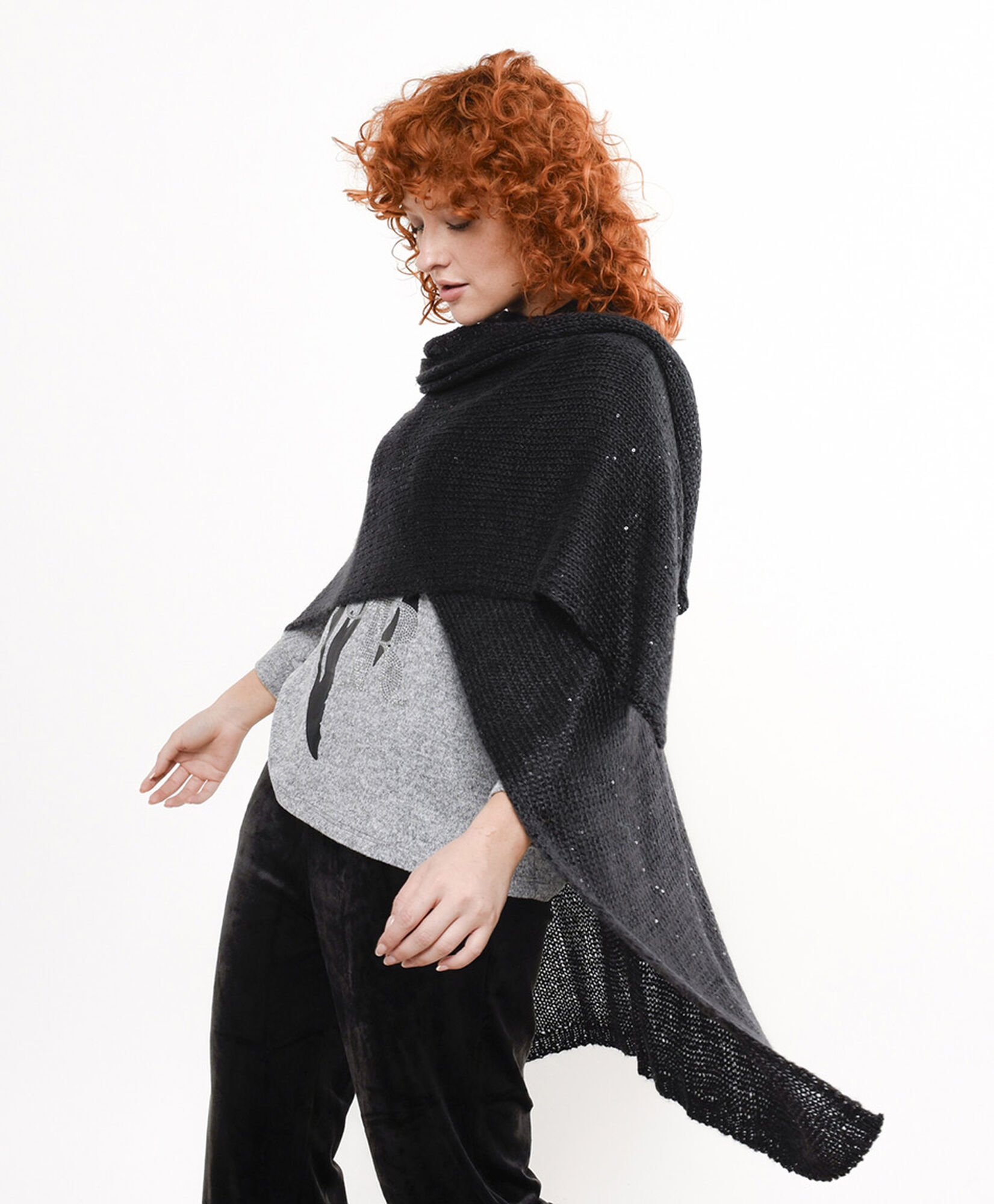 Poncho mujer lentejuela Poncho mujer lentejuela