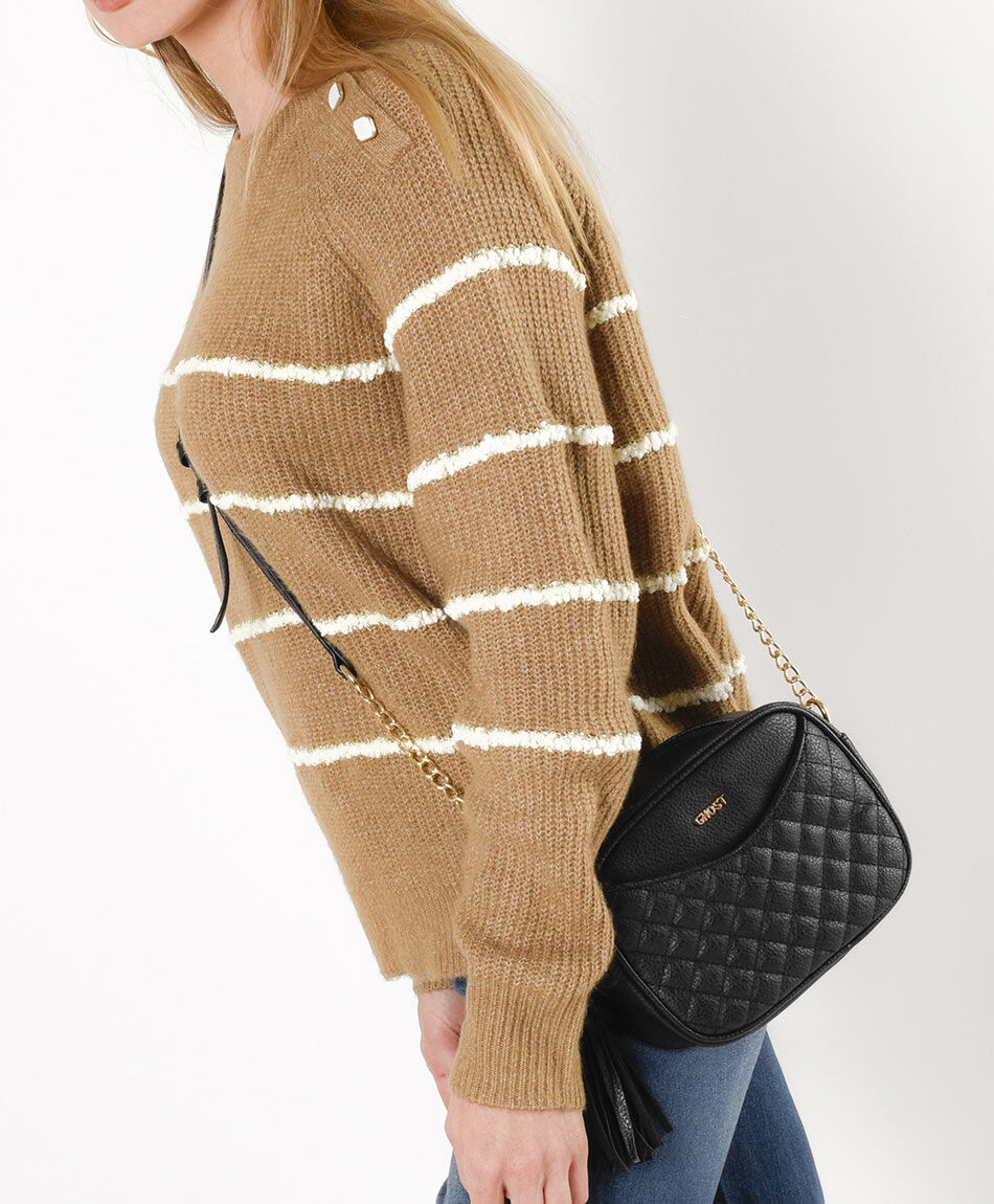 Mini cartera mujer rombos cadena