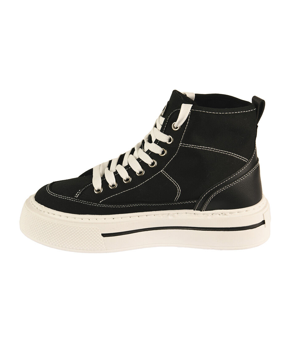 Zapatilla ca&ntilde;a alta plataforma