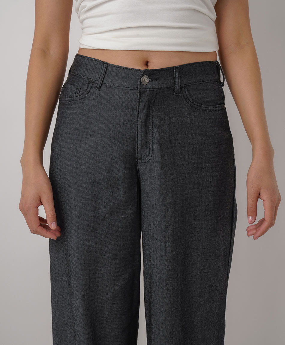 Pantal&oacute;n mujer tencel black