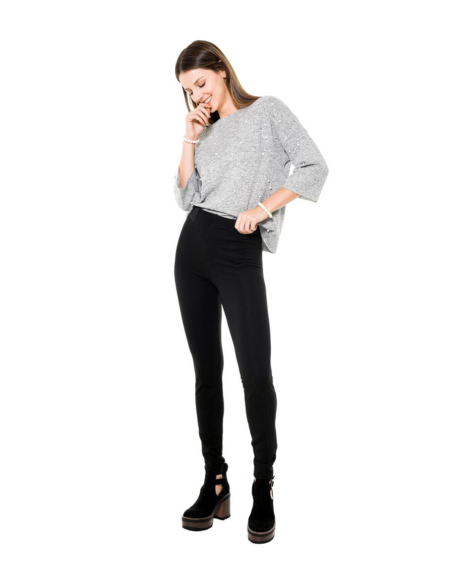 Pantalon jersey corte frontal
