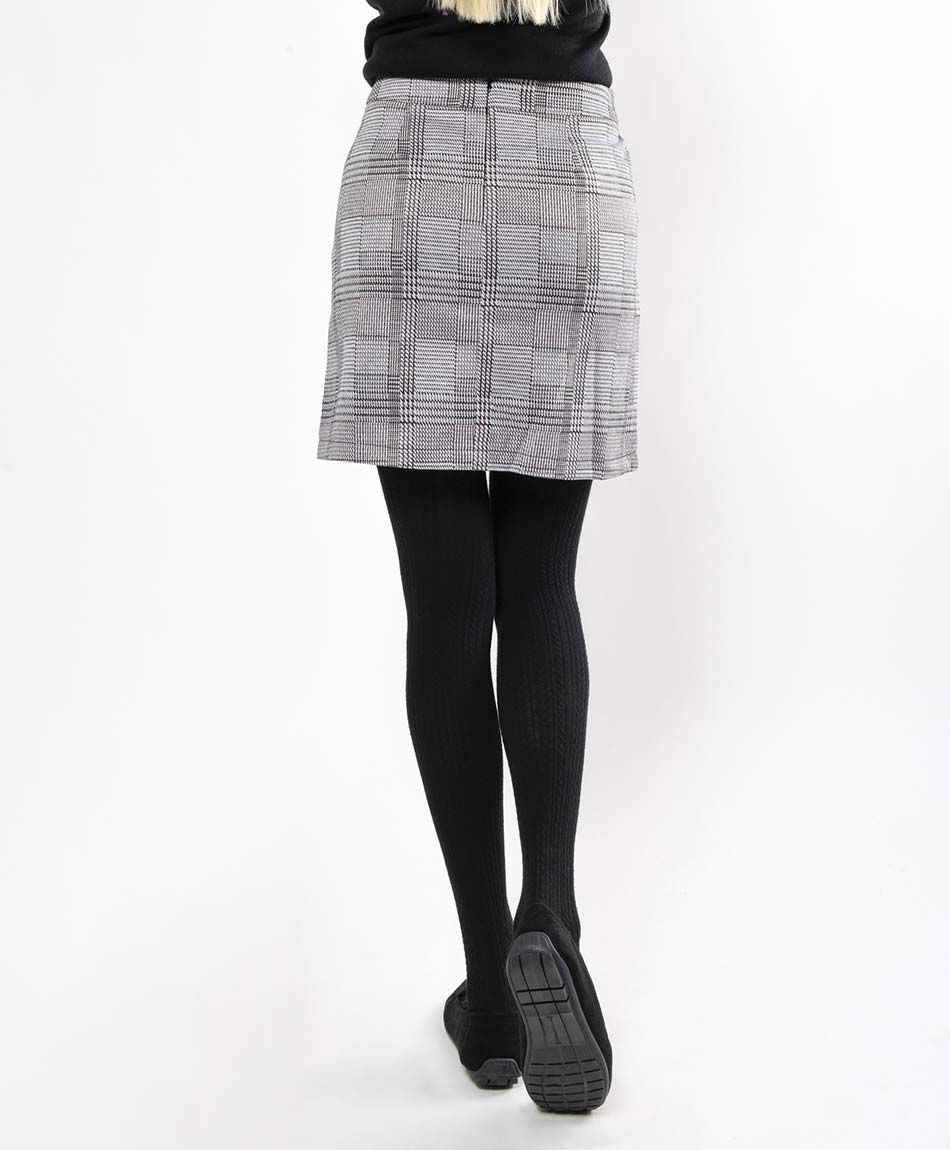 Falda mujer corta pied de poule