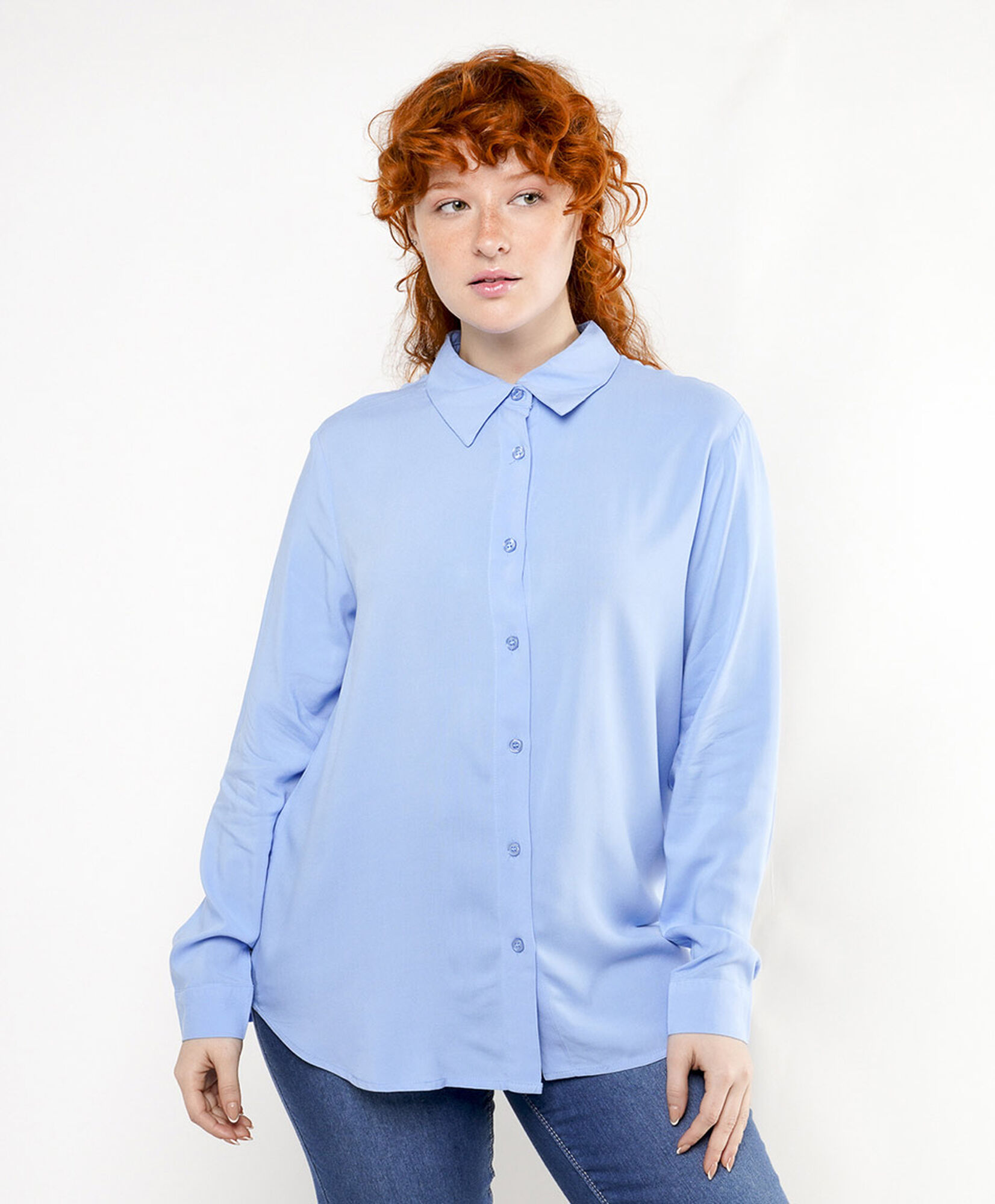 Blusa mujer clásica azul Blusa mujer clásica azul