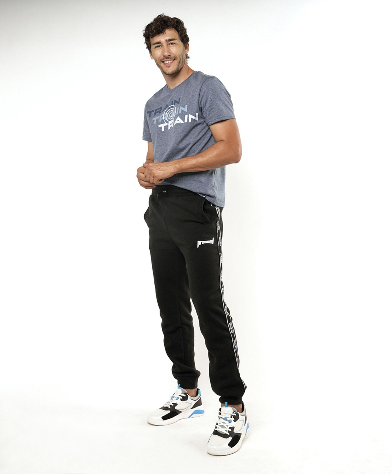 Pantalón deportivo hombre print lateral Pantalón deportivo hombre print lateral
