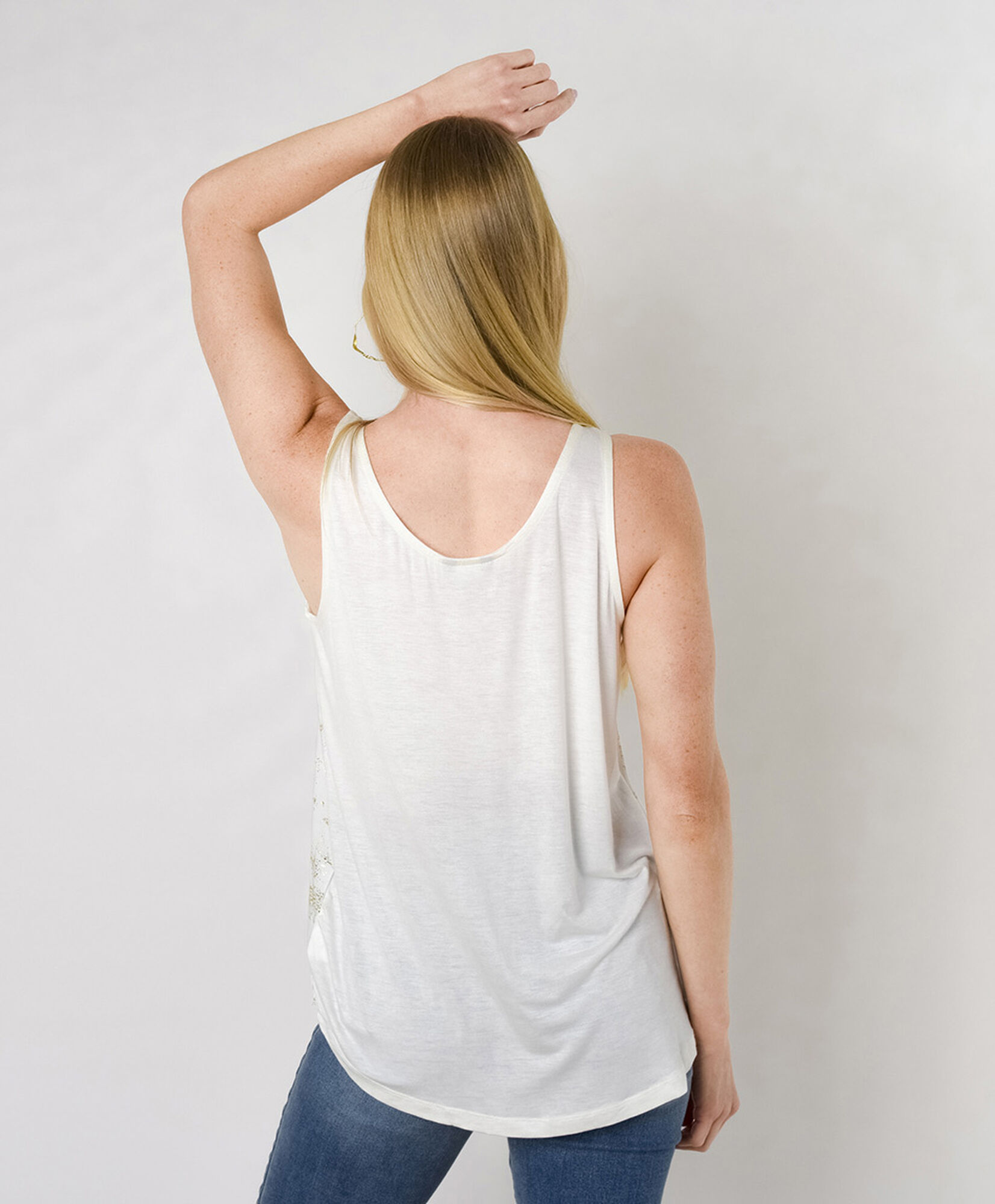 Polera mujer print pinceladas sin mangas Polera mujer print pinceladas sin mangas