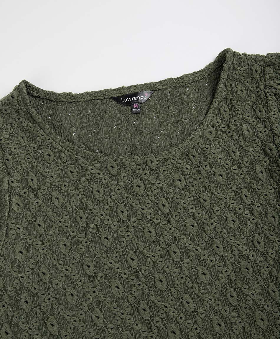 Polera mujer florcitas caladas