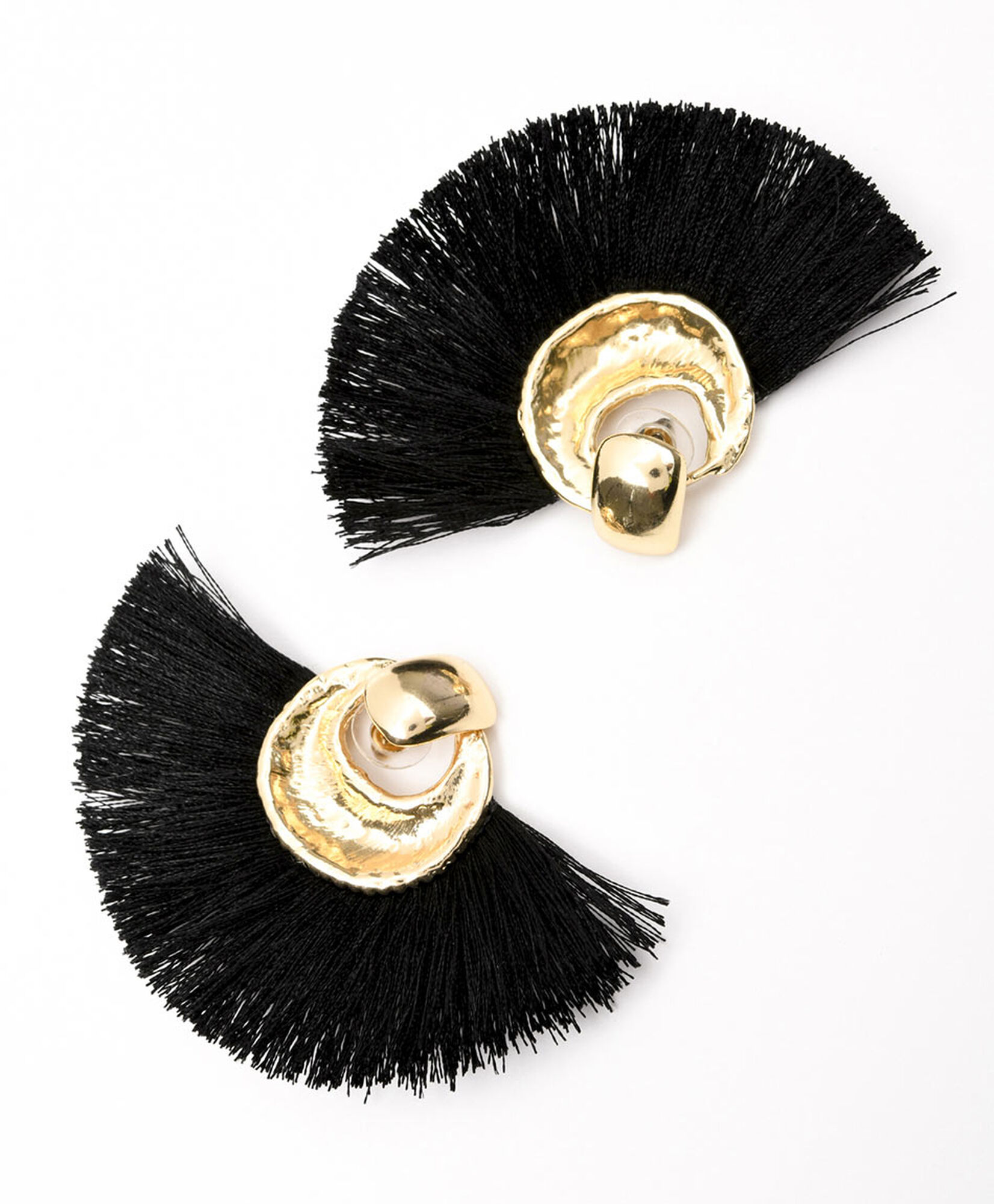 Aros mujer negro y dorado Aros mujer negro y dorado