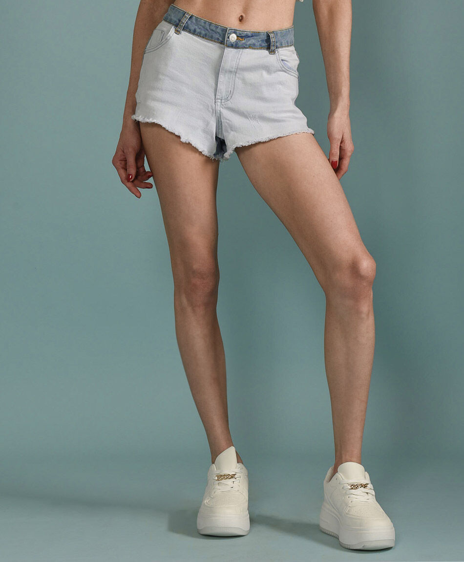 Short denim bicolor