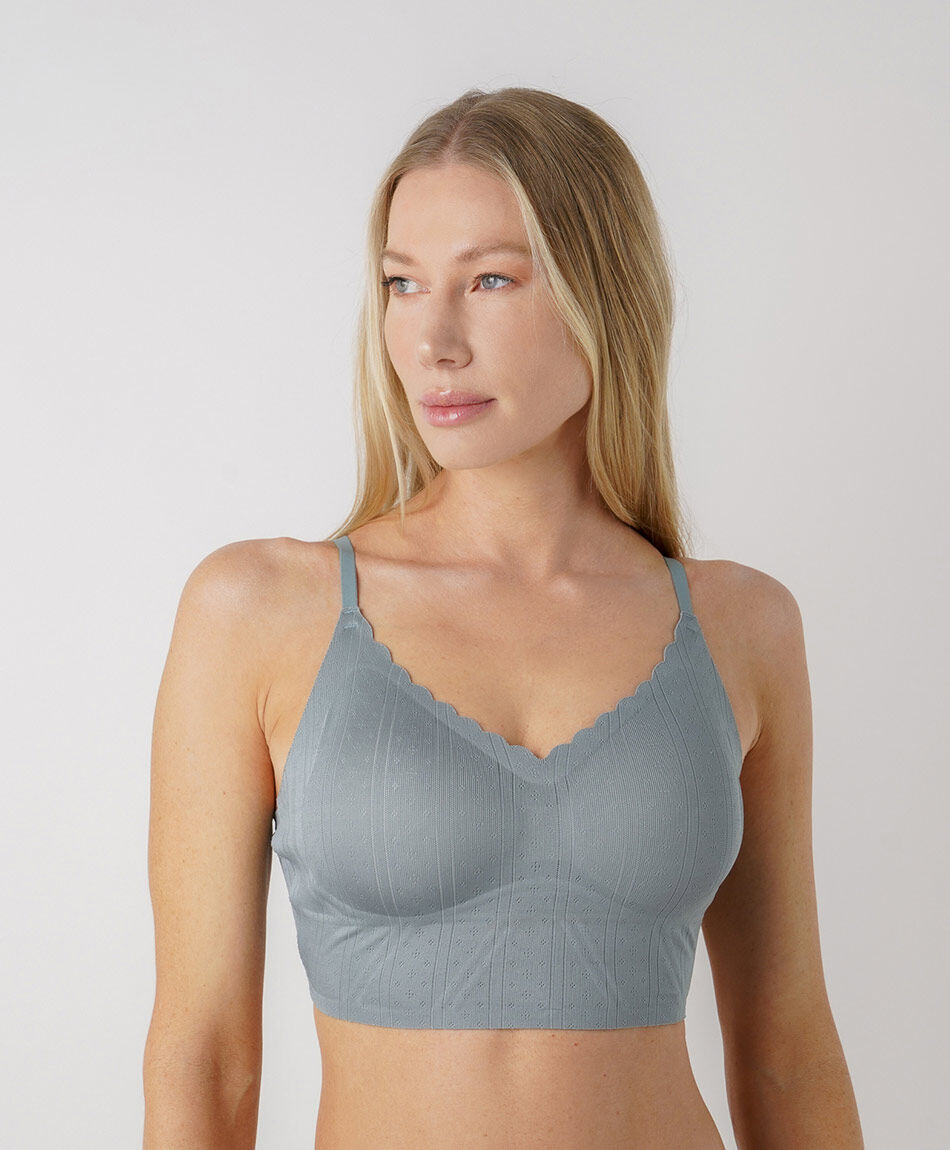 Bralette mujer seamless jacquard