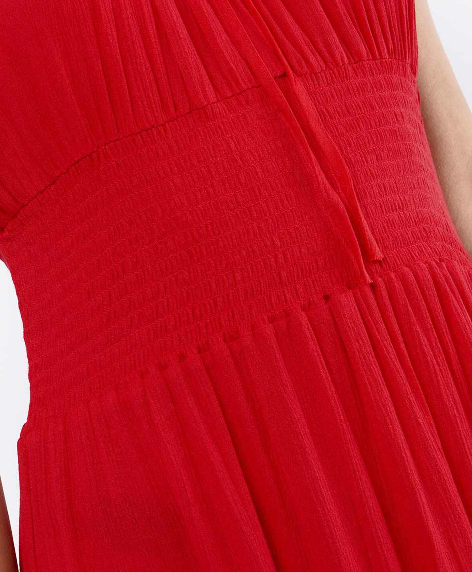 Vestido mujer texturizado rojo Vestido mujer texturizado rojo