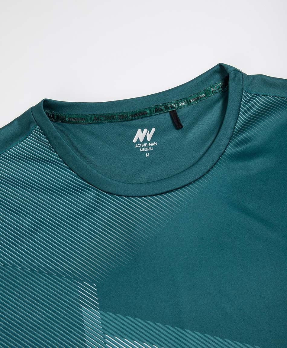 Polera deportiva hombre bloques