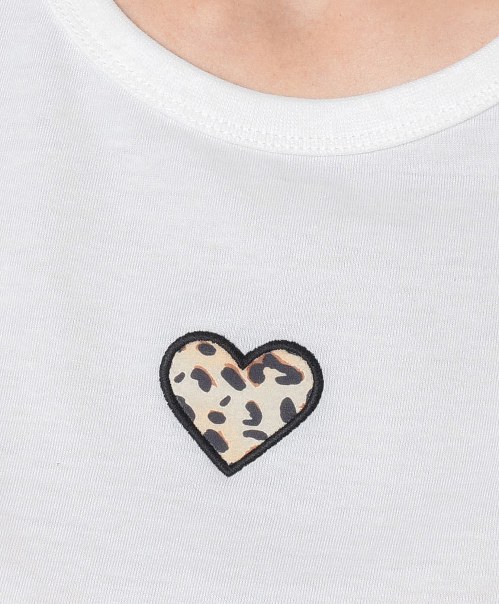 Polera mujer mini corazón animal print Polera mujer mini corazón animal print