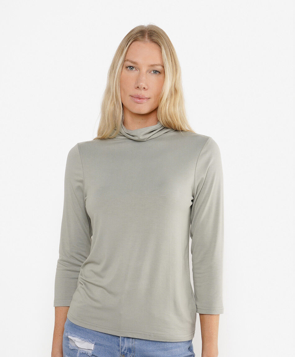 Polera mujer cuello tortuga