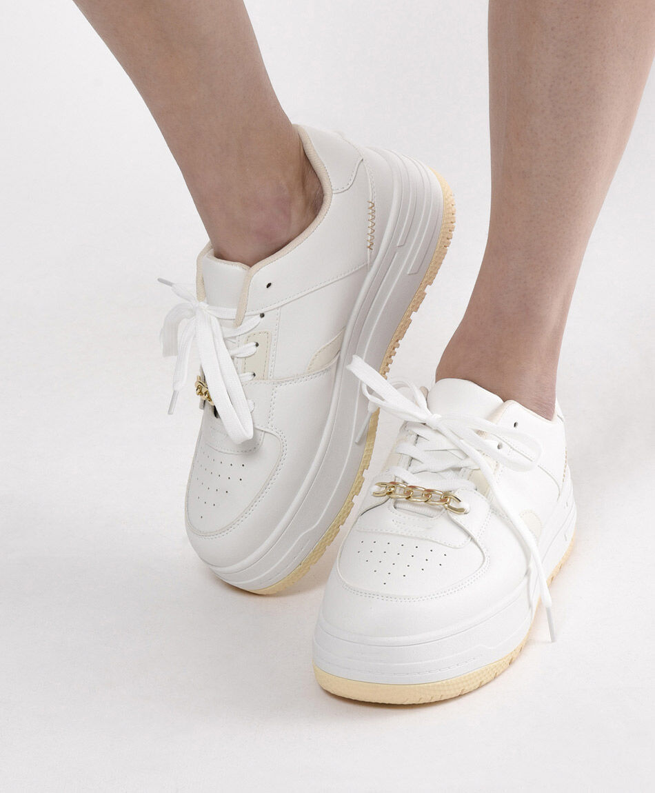 Zapatilla mujer cadena dorada TRICOT