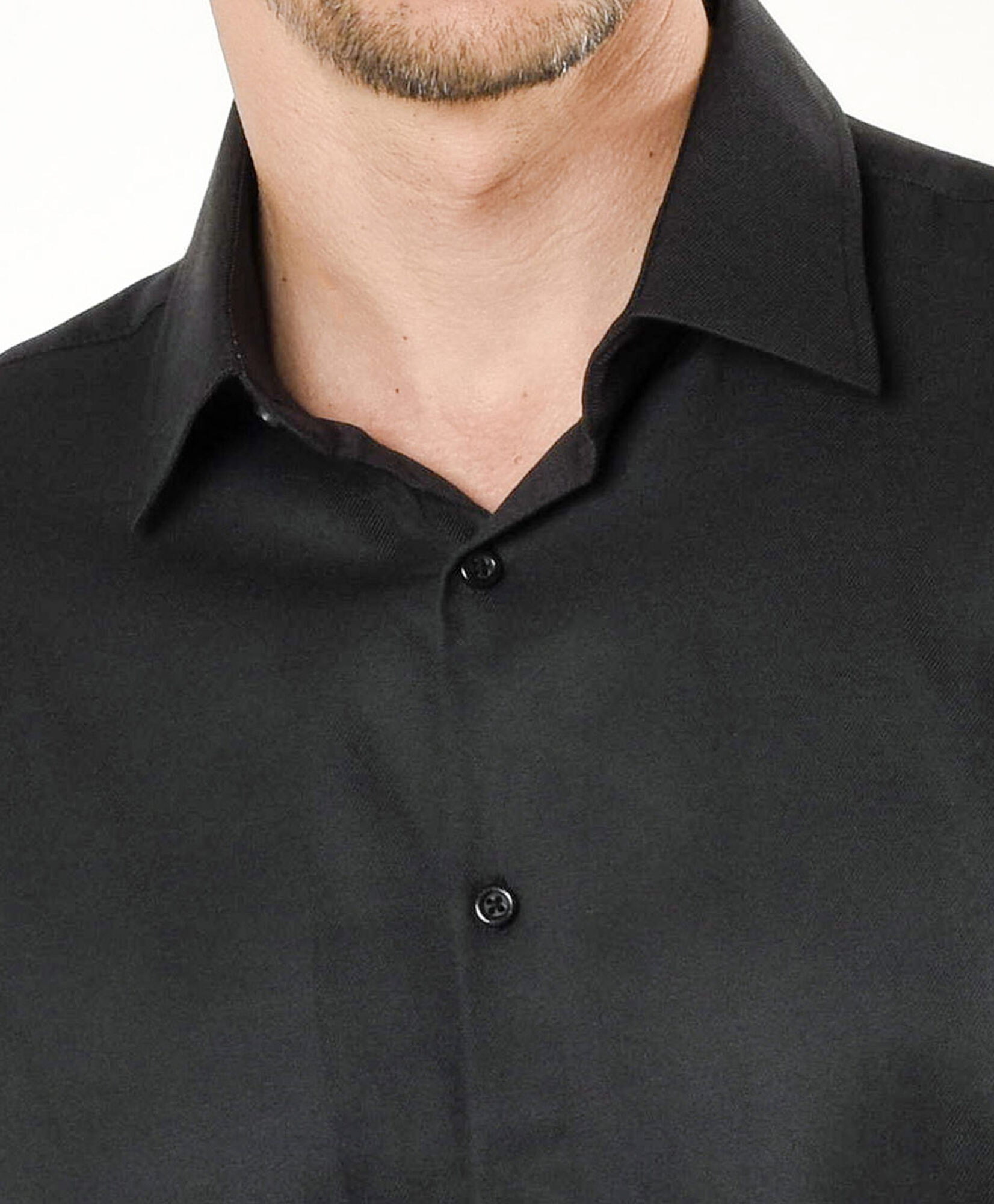 Camisa hombre negra manga larga Camisa hombre negra manga larga