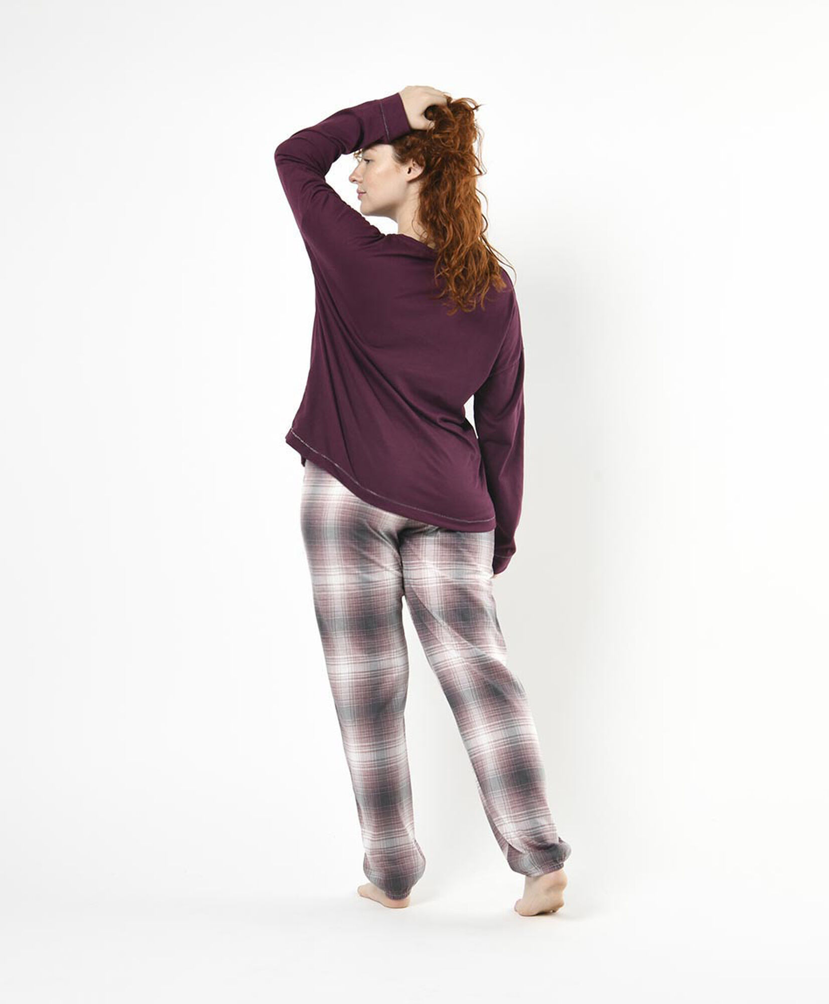 Pijama mujer gato y cuadros Pijama mujer gato y cuadros