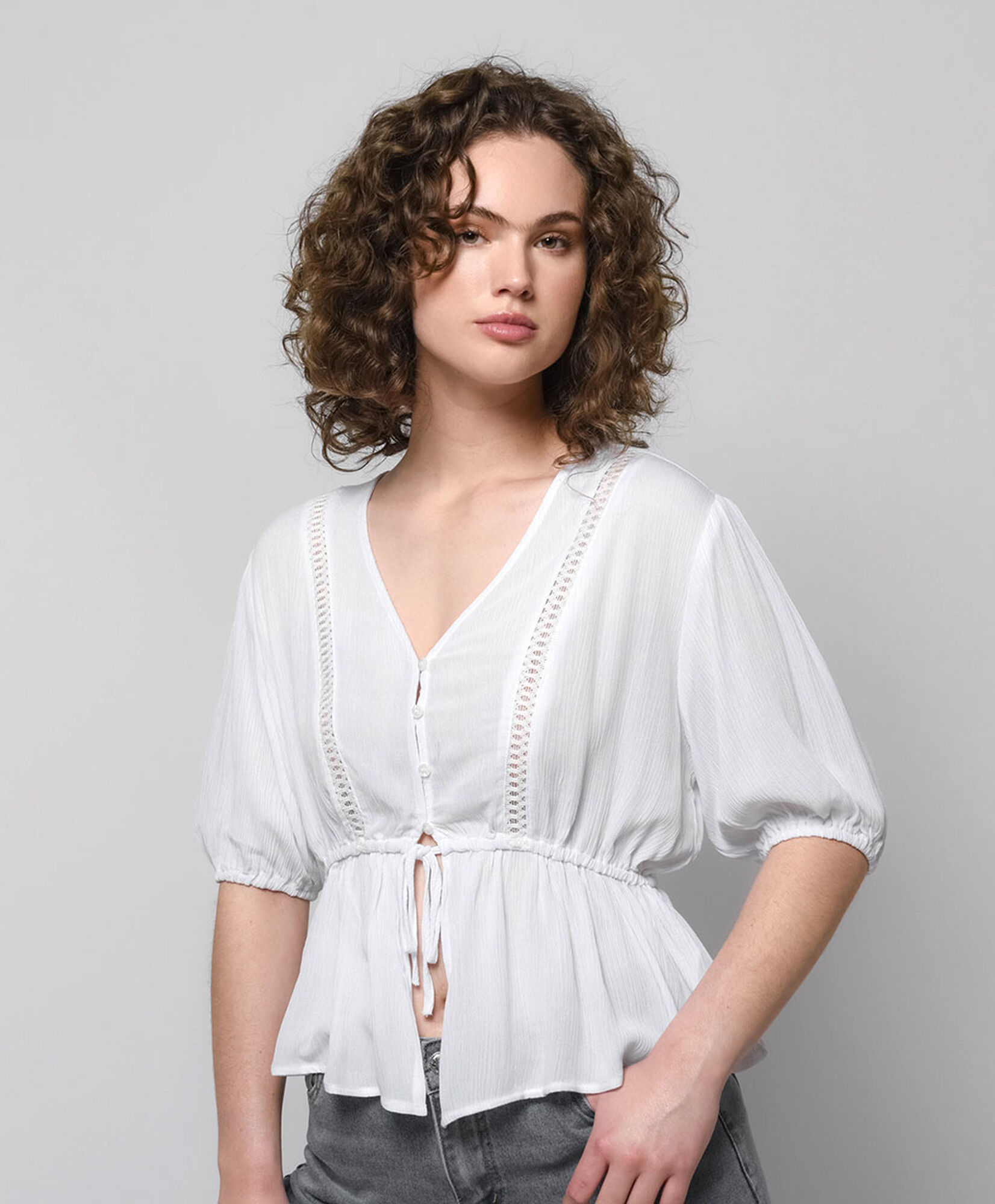 Blusa mujer romántica lazo Blusa mujer romántica lazo