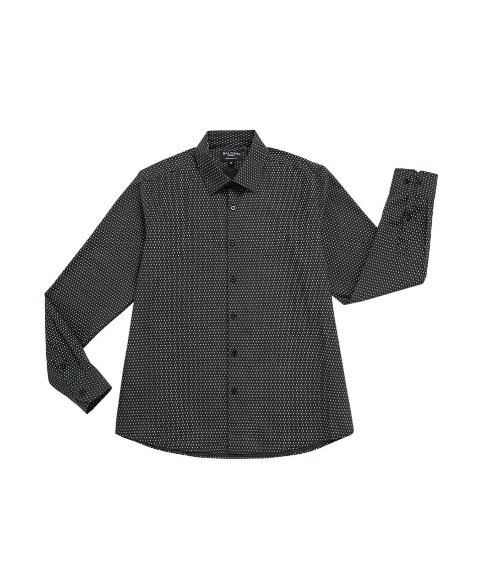 Camisa hombre manga larga micro pixel