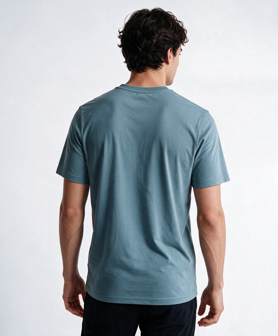 Polera hombre lisa logo