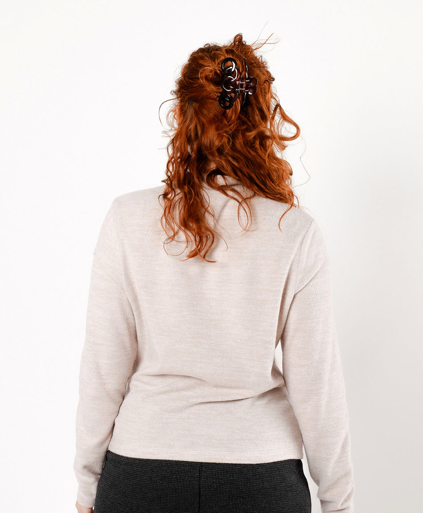 Polera mujer acanalada larga Polera mujer acanalada larga