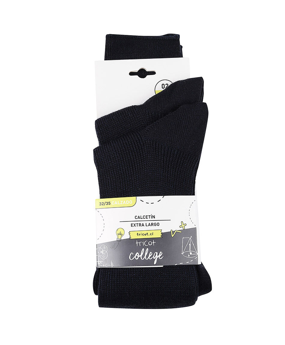 Pack 2 calcetines escolar extra largo navy