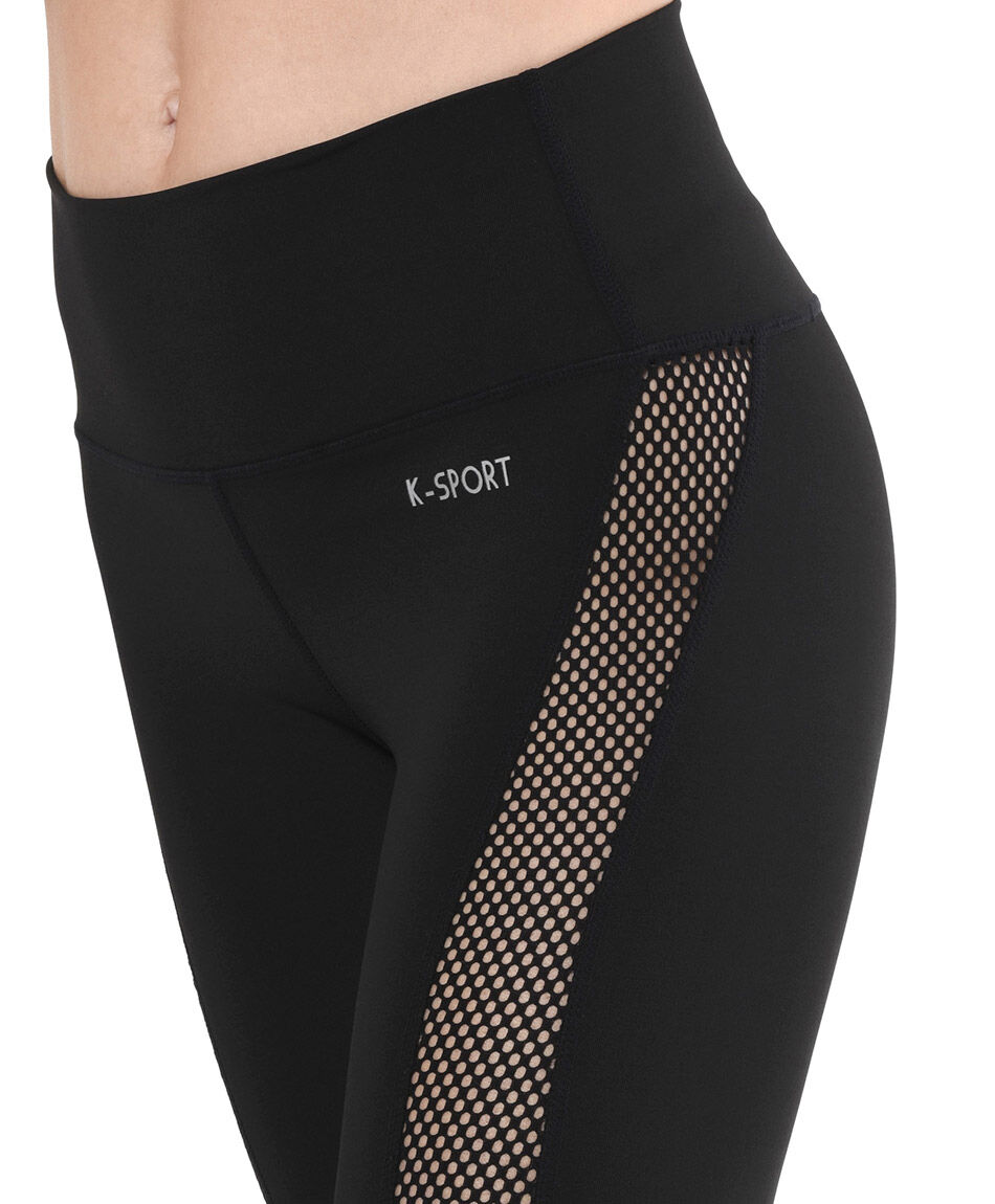 Calza mujer malla tiro alto