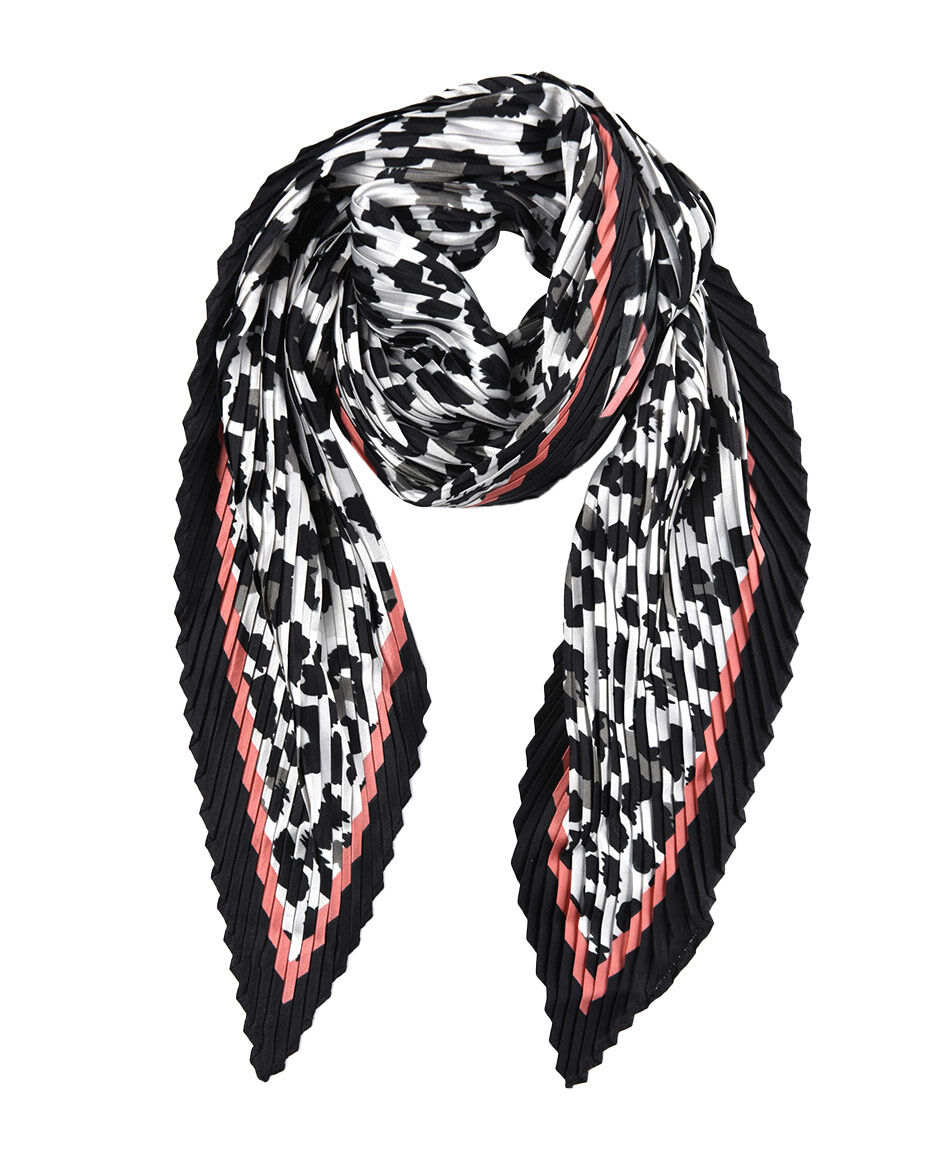 Set pa&ntilde;uelo animal print + aros argolla mujer