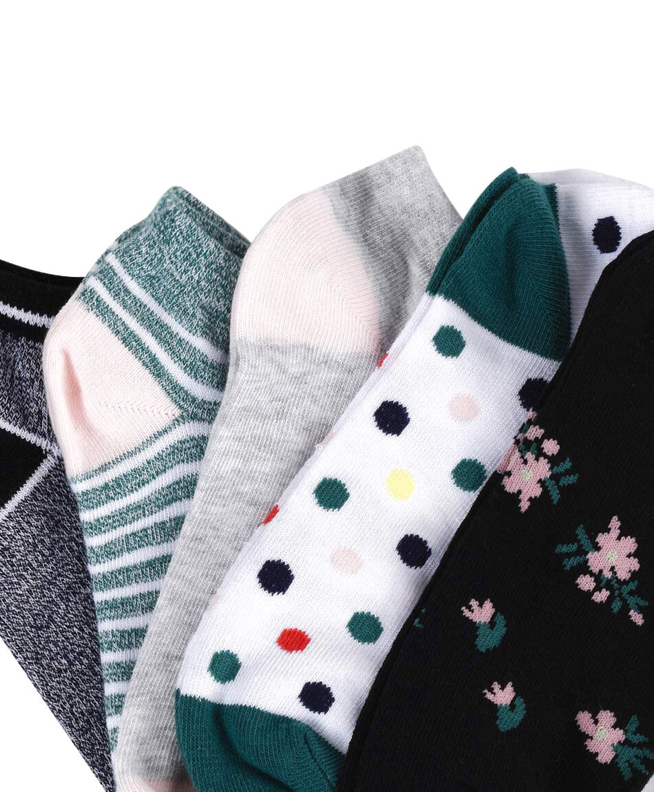 Pack 5 calcetines mujer mix dise&ntilde;os