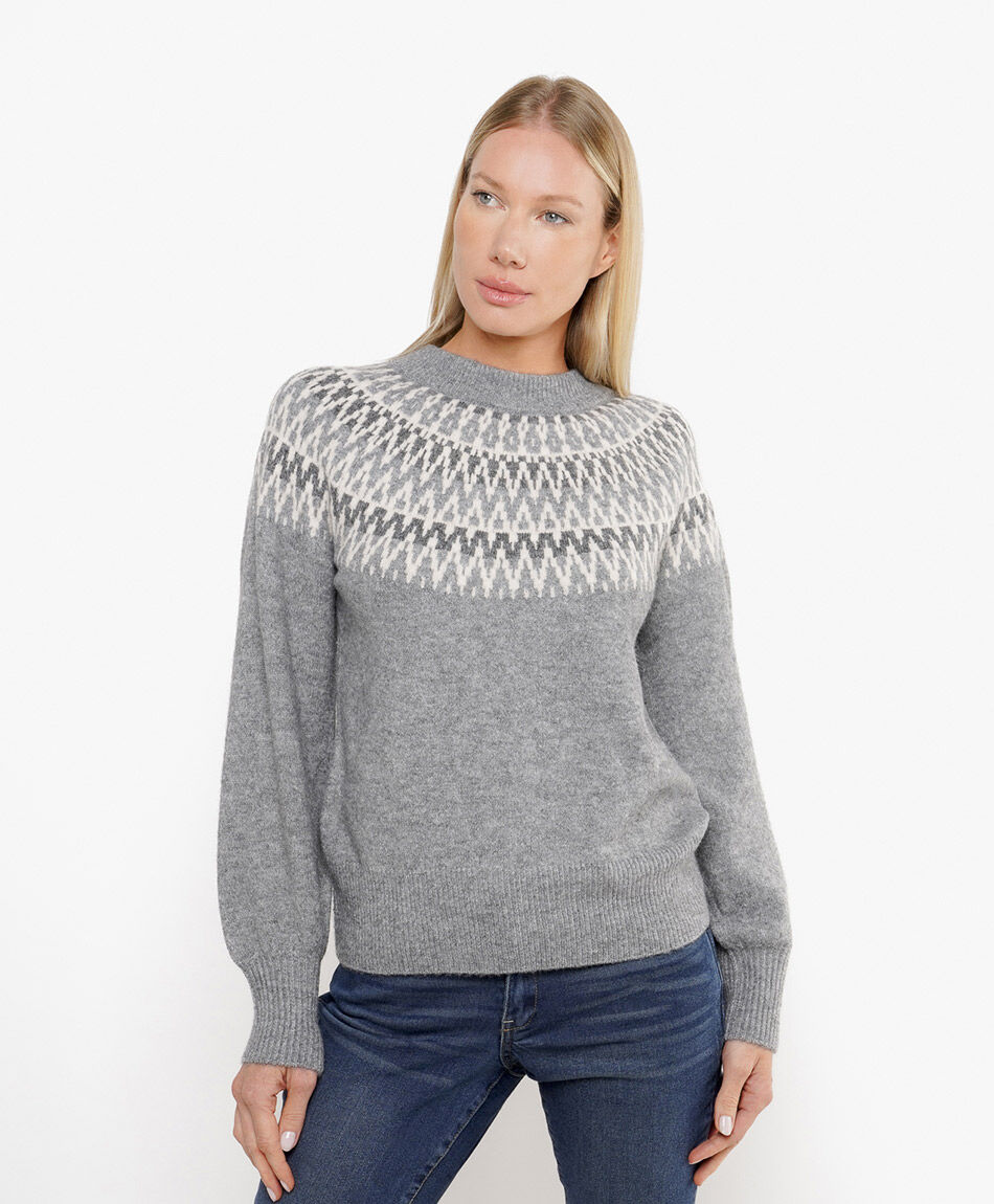 Sweater mujer n&oacute;rdico gris