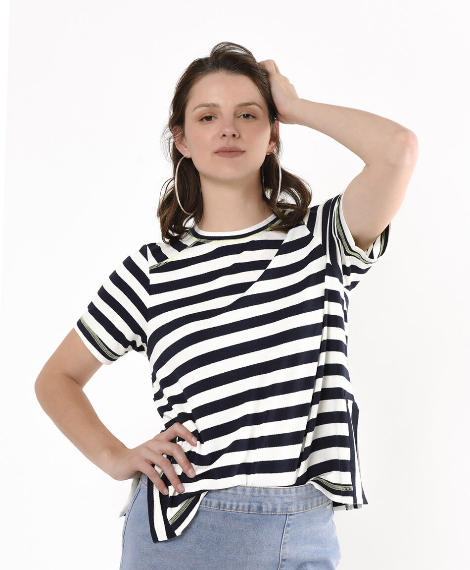Polera mujer líneas