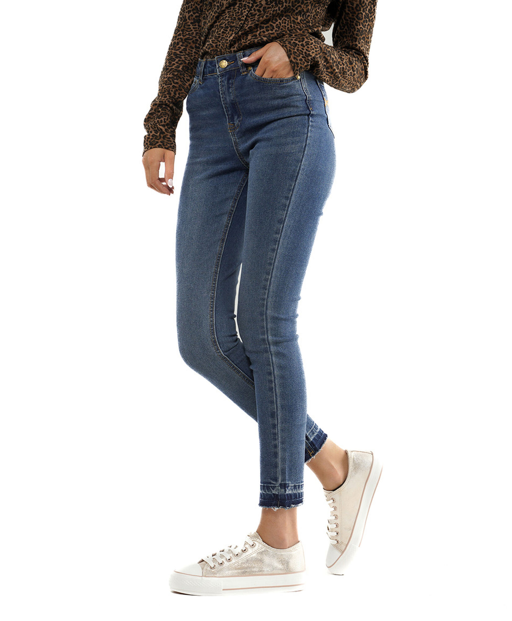 Jeans mujer basta desflecada skinny fit Jeans mujer basta desflecada skinny fit