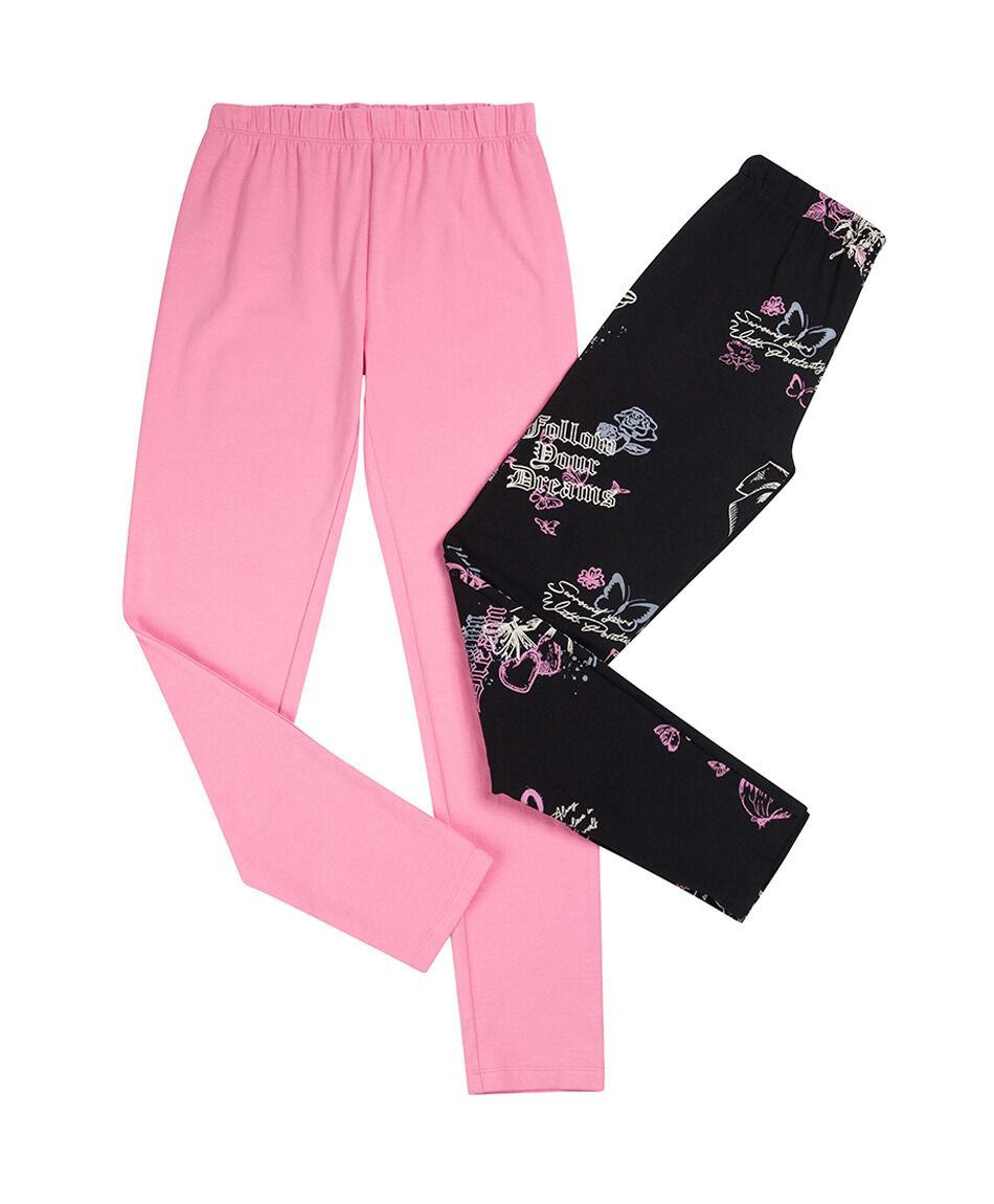Pack 2 leggins ni&ntilde;a frases