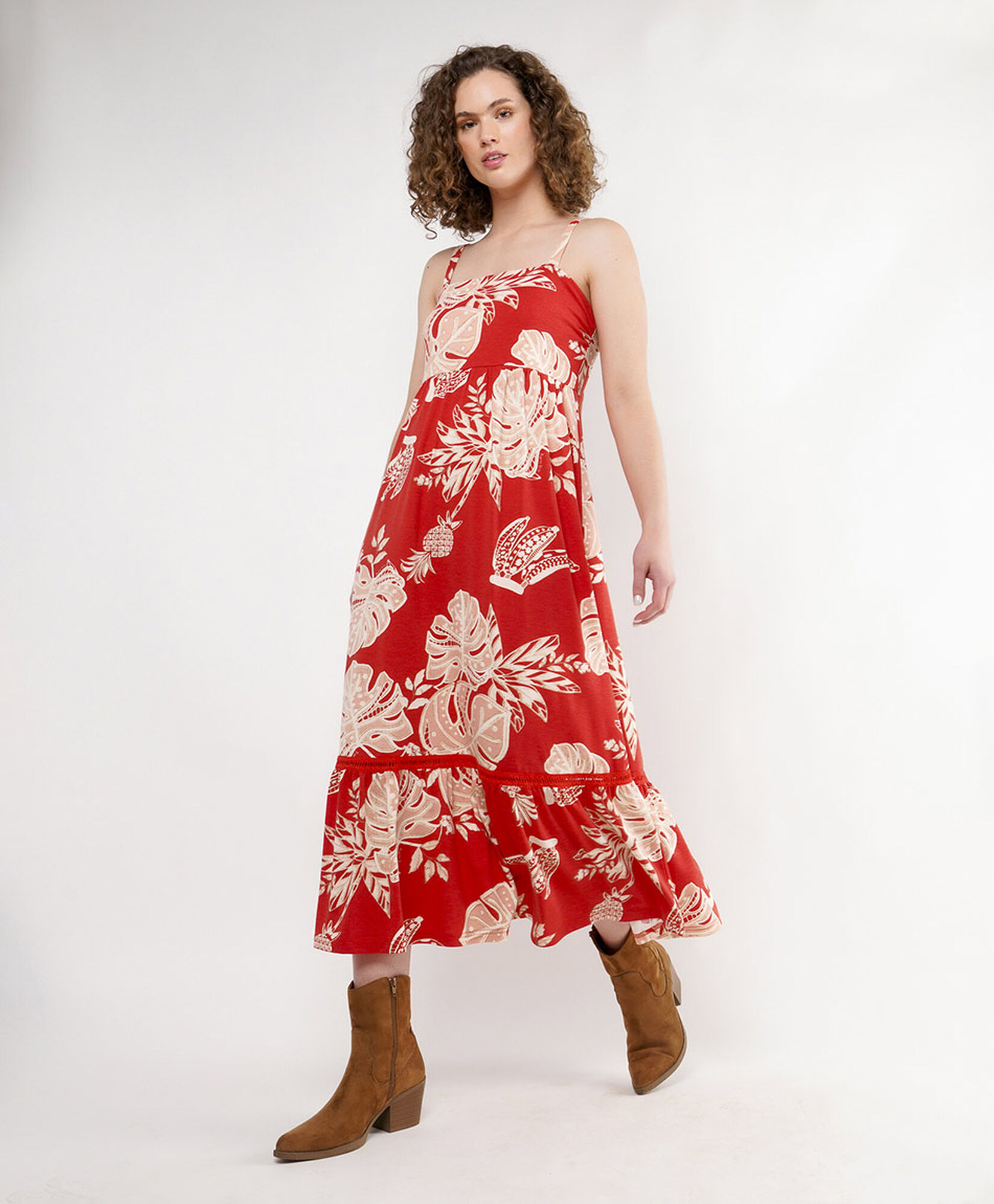 Vestido mujer floral rojo Vestido mujer floral rojo
