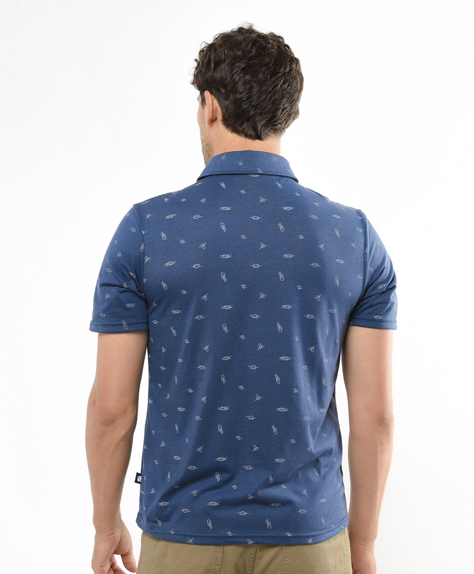 Polera hombre polo nudo nautico