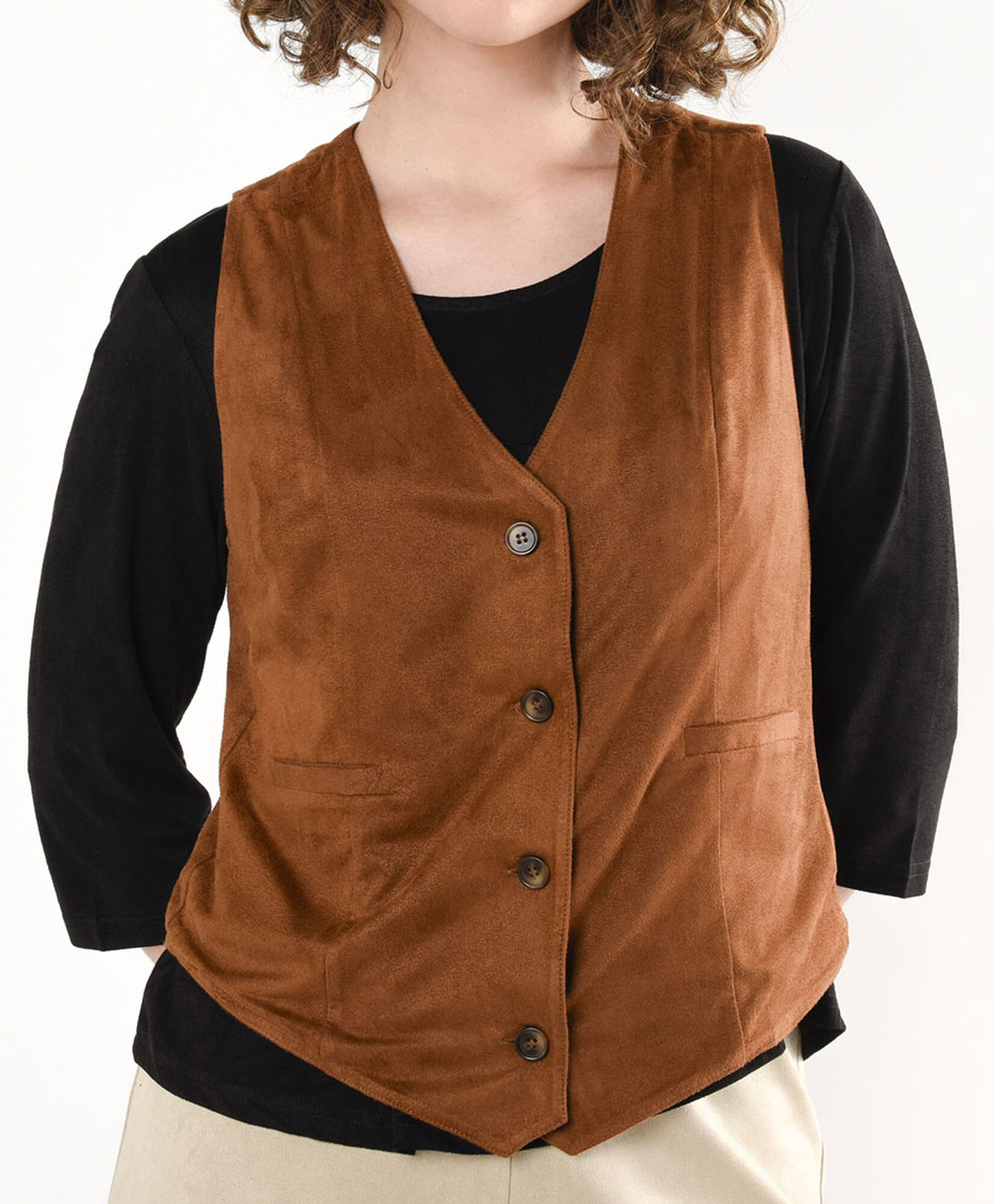 Vest mujer café suede Vest mujer café suede