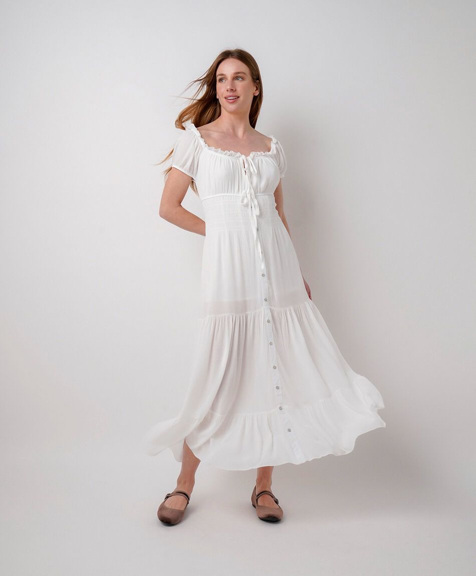 Vestido mujer pisos botones
