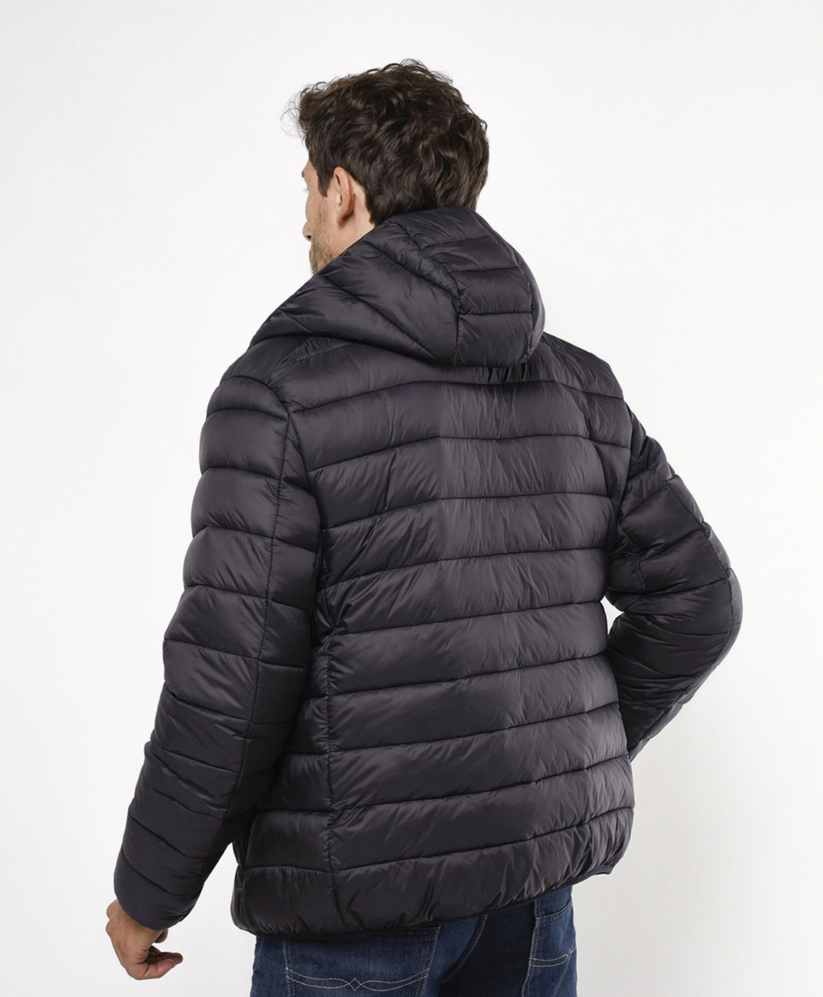 Parka hombre negra gorro Parka hombre negra gorro