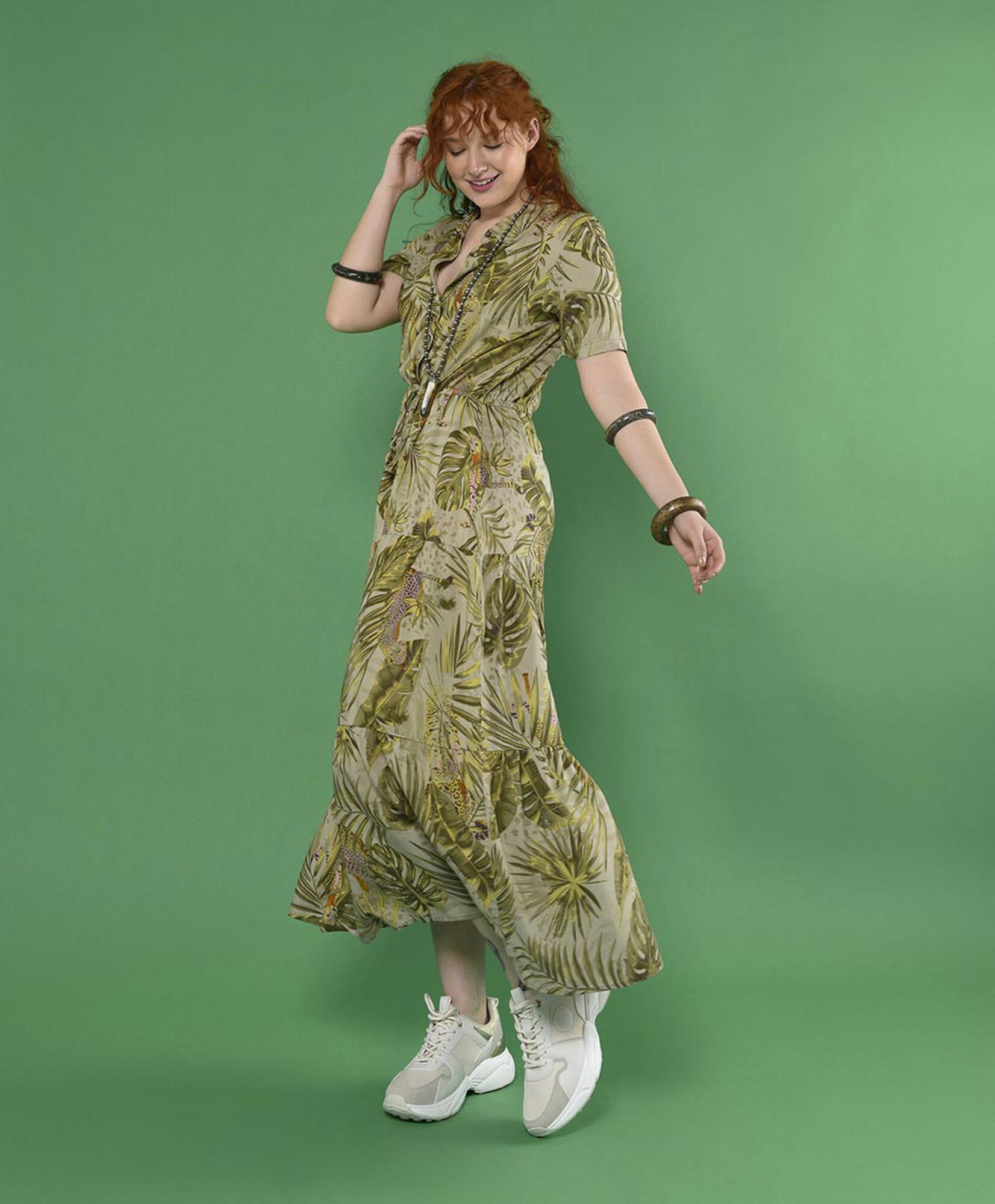 Vestido largo cuello camisero Vestido largo cuello camisero