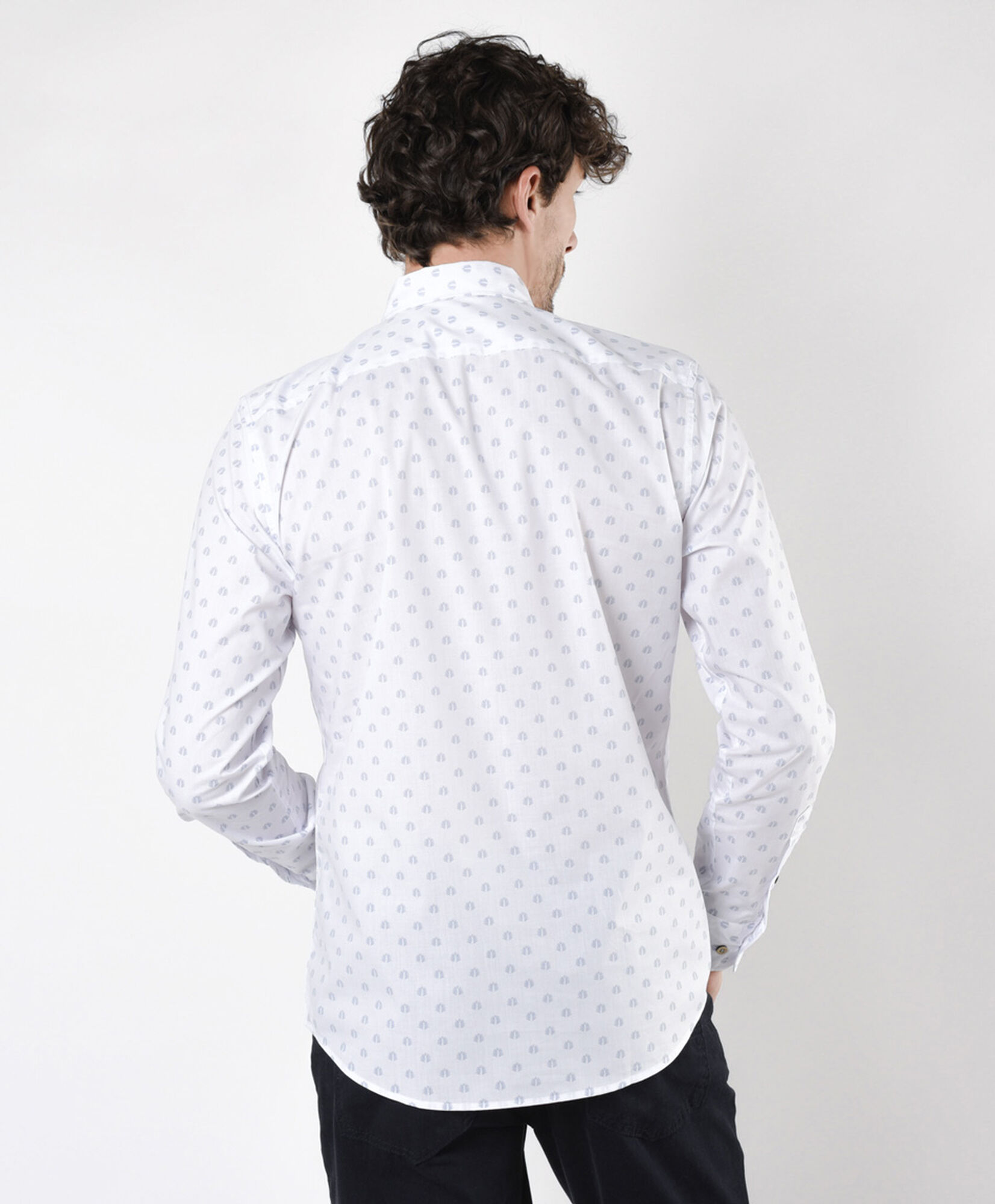 Camisa hombre mini diseño azul Camisa hombre mini diseño azul