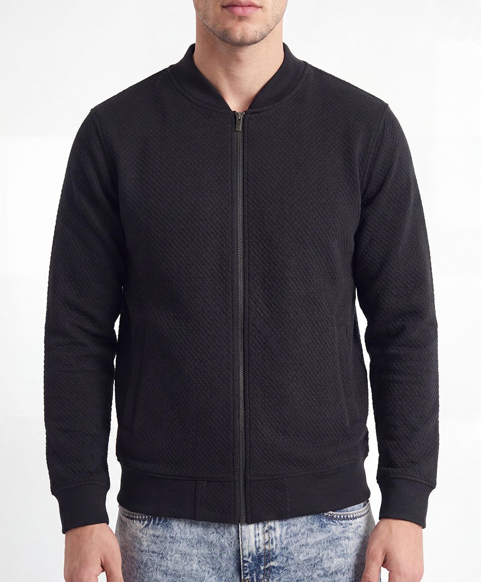 Chaqueta hombre bomber negra
