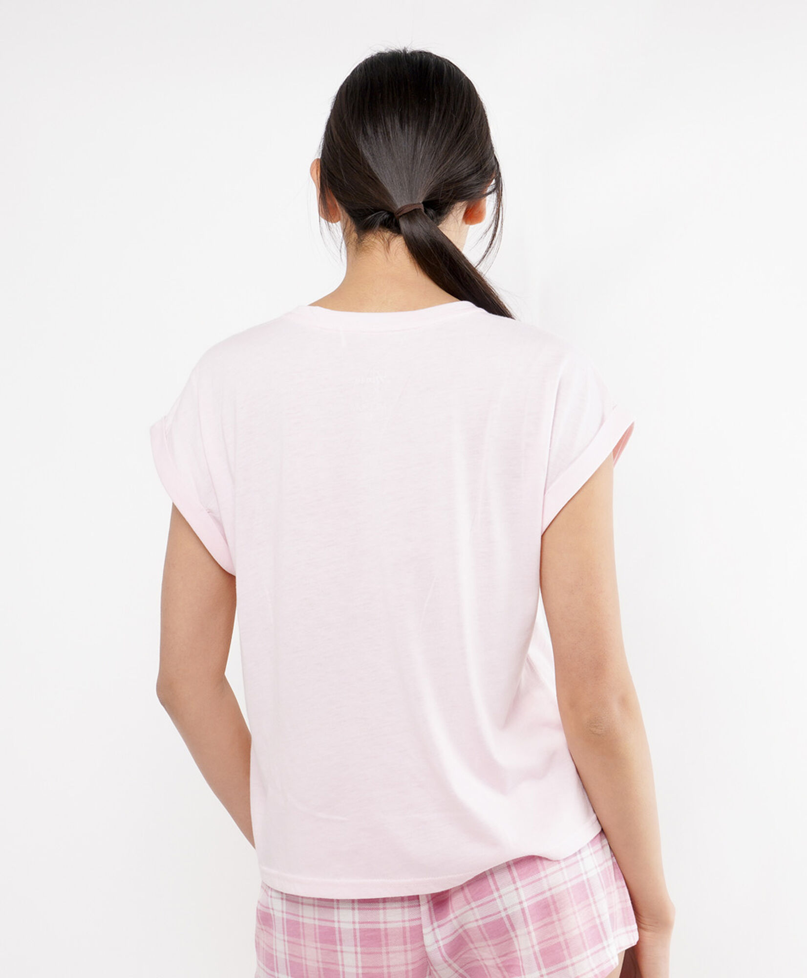 Pijama mujer short perrito cuadros Pijama mujer short perrito cuadros