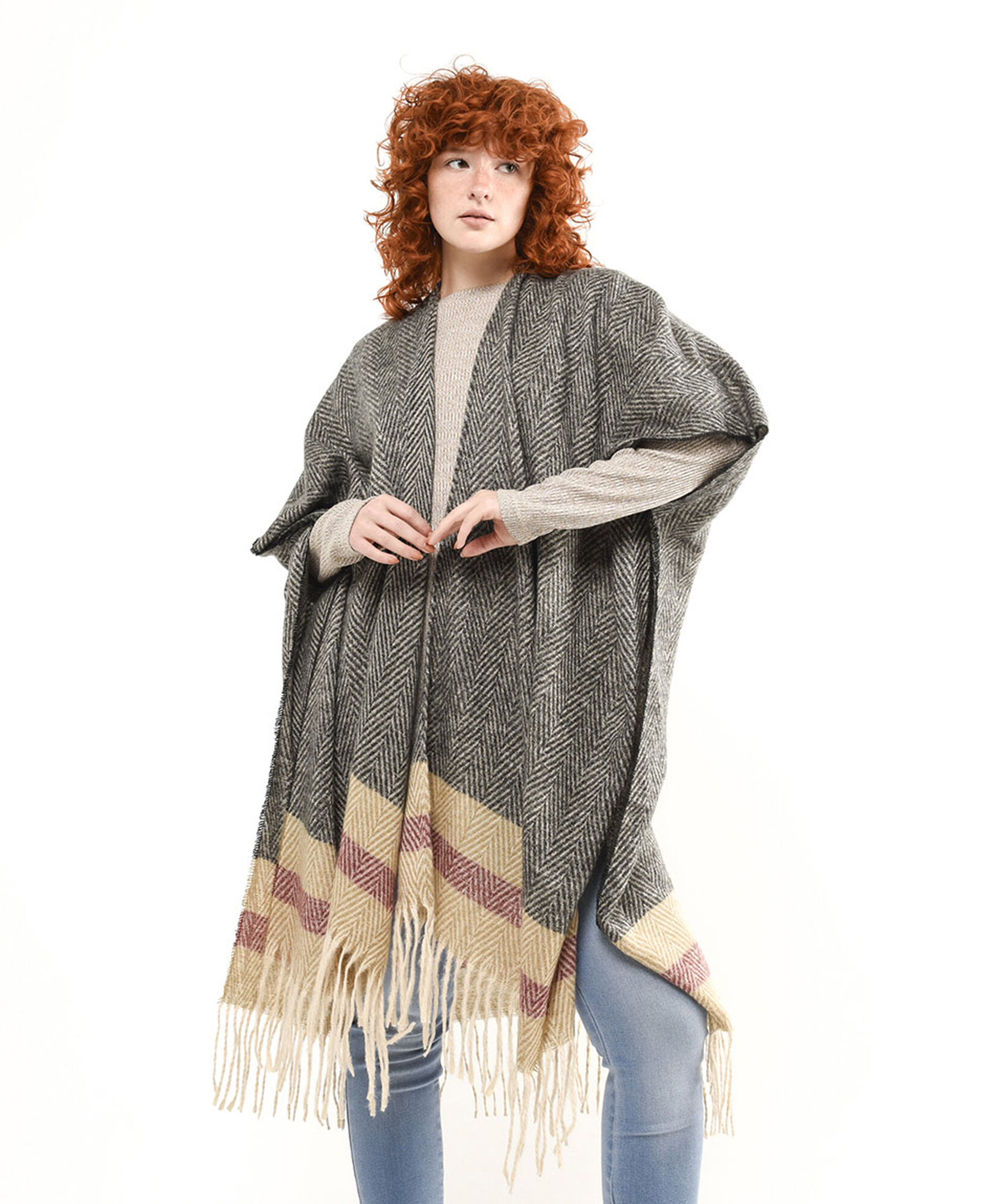 Poncho mujer líneas Poncho mujer líneas