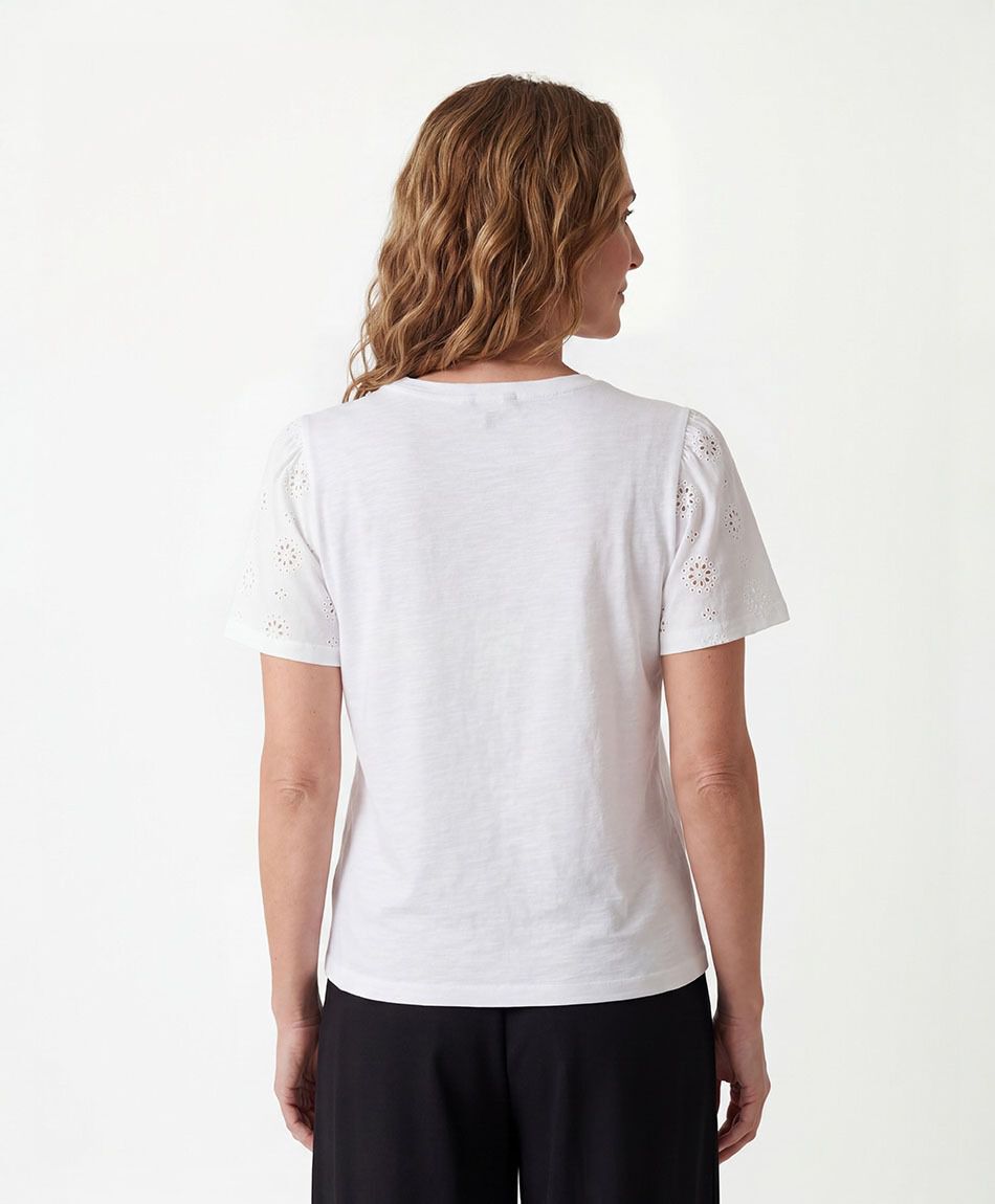 Polera mujer manga calada