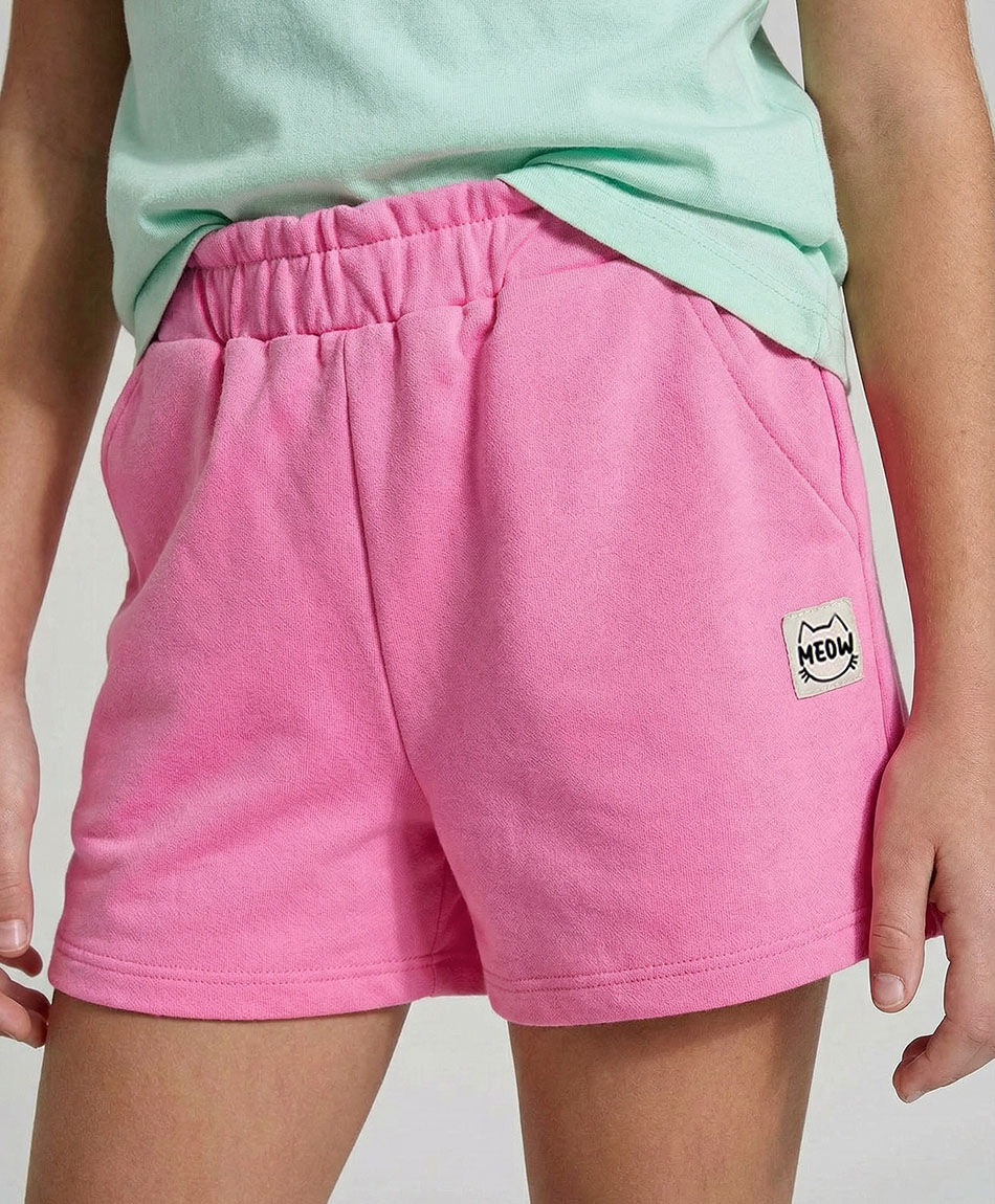 Short ni&ntilde;a rosado