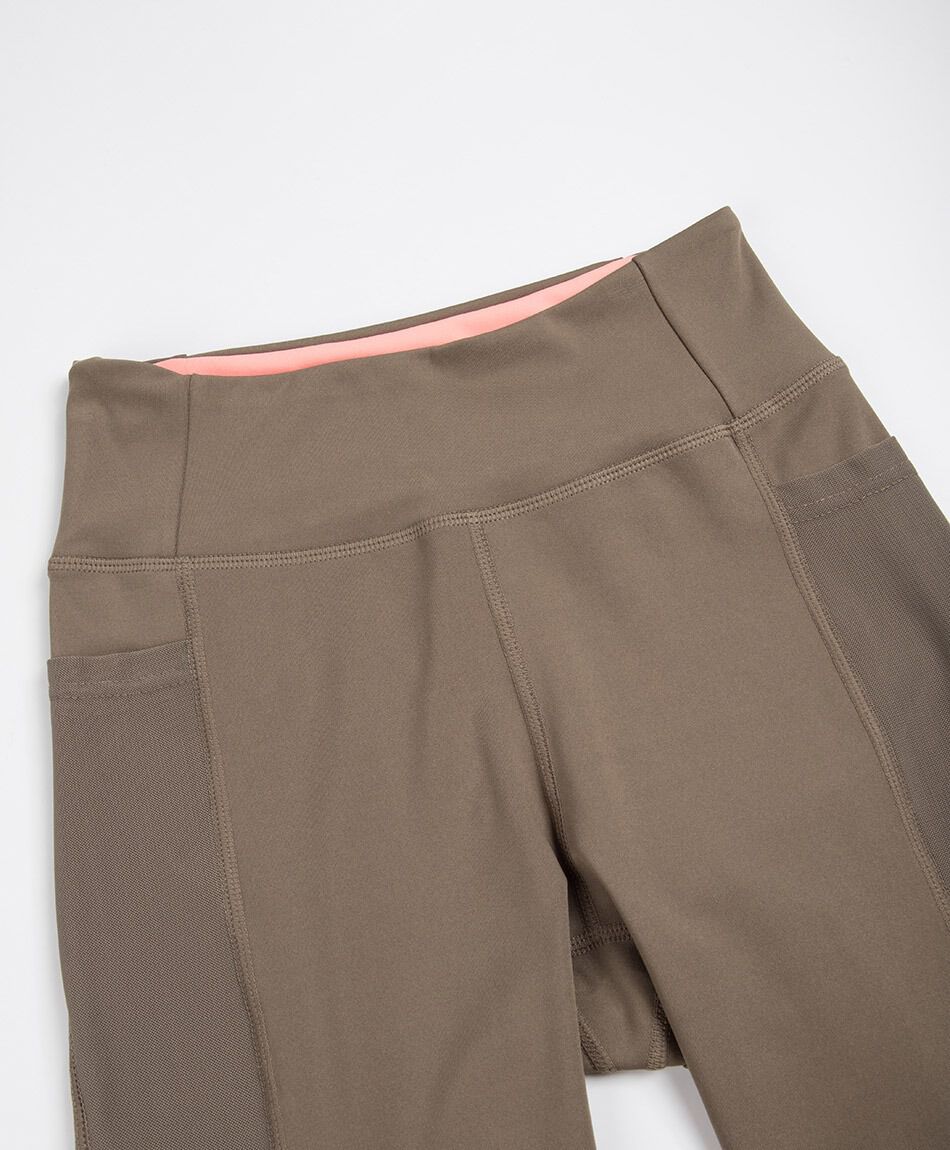 Calza deportiva mujer malla caf&eacute;