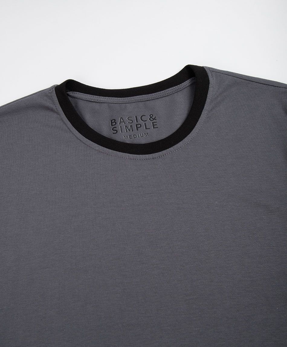 Polera hombre l&iacute;neas mangas