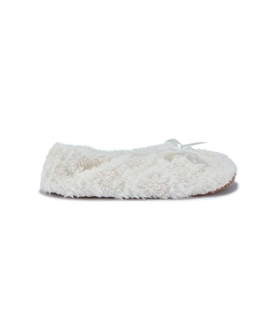 Pantuflas mujer mo&ntilde;o white